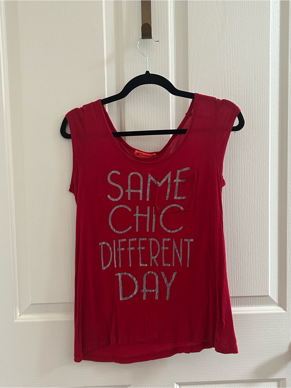 Spoiled Red Graphic Tank Top